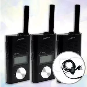 잘텍 JX220D 고성능 디지털 생활무전기 + 고급이어마이크 3대 세트 