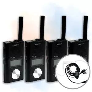 잘텍 JX220D 고성능 디지털 생활무전기 + 고급이어마이크 4대 세트 