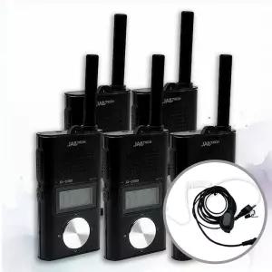 잘텍 JX220D 고성능 디지털 생활무전기 + 고급이어마이크 5대 세트 