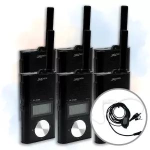 잘텍 JX220D 고성능 디지털 생활무전기 + 고급이어마이크 6대 세트 