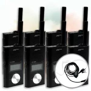잘텍 JX220D 고성능 디지털 생활무전기 + 고급이어마이크 8대 세트 