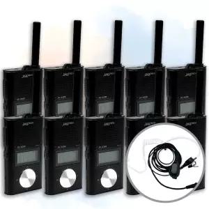 잘텍 JX220D 고성능 디지털 생활무전기 + 고급이어마이크 10대 세트 