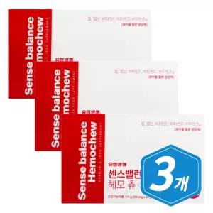 유한양행 센스밸런스 헤모 츄 30캡슐 / 3개 중년 여성 철분 시니어 여자 철분제