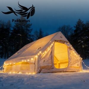 파키세투스 캠핑용 에어 텐트, 간편 설치 가족 텐트, 글램핑 텐트, 헤이븐 텐트, 수납 가방 포함, 고급 캐