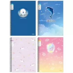 [문구/오피스] 초등학생용 공책 독서록 좁은 5권 칸 슬림 랜덤 노트 세트