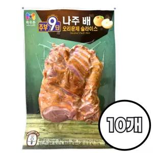 목우촌 주부9단 나주배 오리훈제슬라이스 400gx10개 /냉장 반찬 안주
