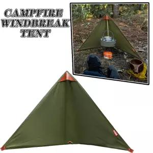 휴대용 캠프파이어 방풍벽 겨울 TC 코튼 삼각형 스크린 바람막이 천 야외 캠핑용 펜스