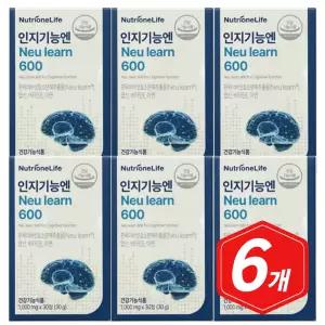 중장년 인지 개선 도움 뉴트리원 인지기능엔 뉴런 600 30정/ 6개 흰목이버섯 추출물 비타민이 아연 엽산