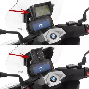 새로운 오토바이 전면 전화 스탠드 홀더 BMW C400GT C C400 용 스마트 폰 GPS 네비게이션 플레이트 브래킷