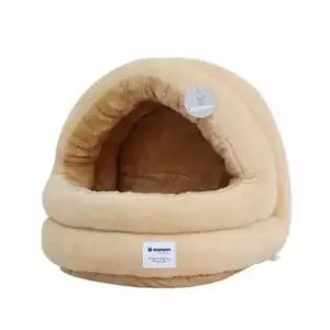 애견숨숨집 강아지 극세사 동글 하우스 브라운 고양이 숨숨집 1P