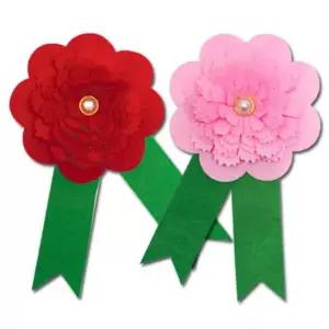 꽃 코사지 핸드메이드 리본 감사 펠트 코사지 부모님 스승의날 카네이션 만들기 입학식 어버이 브로치