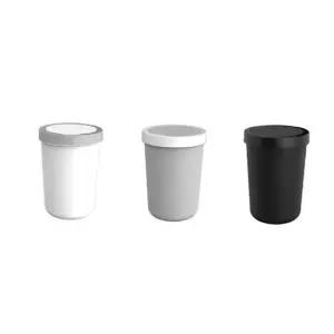 생활청소 터치 스타일 모던 원형 휴지통 5L