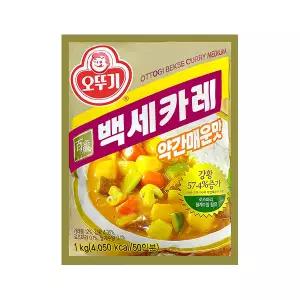 오뚜기 백세카레 약간매운맛 1kg 1개 대용량 급식실