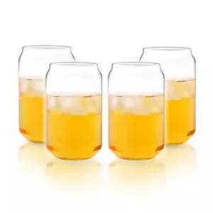 드링크캔 맥주잔 350ml 4p 세트 내열유리컵