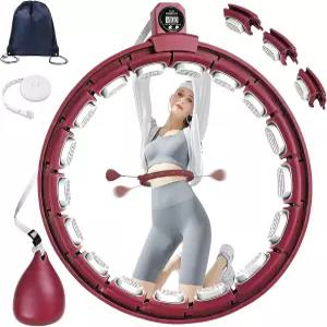 무소음 스마트 카운팅 훌라후프 다이어트 복부 운동 기구 자동 횟수 측정 저소음 설계 허리 사이즈 조절
