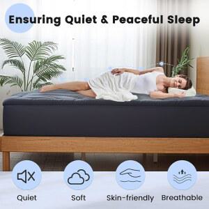 방수 매트리스 토퍼 회색 퀼트 세탁 5겹 가능 무소음 포켓이 21인치 60X80 패드 있는 세탁기 커버 보호