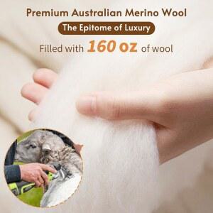 호주산 메리노로 패드 고급 커버 1500 소프트 엑스트라 만든 X80 78 GSM 허리 위한 퍼피 토퍼 베이지 100 매트리스