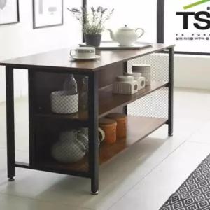 홈커페 아일랜드 베이킹작업대 미니홈바 이동식 주방장 확장 주방보조테이블 이동형