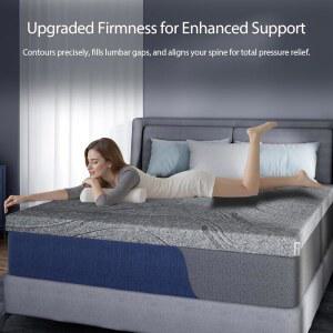 팬시리온 3인치 침대 CERTIPUR 위한 토퍼 메모리 쿨링 US 토퍼 통기성 미끄럼 허리 있는 고밀도 통풍 커버 스트랩이 단단한 매트리스 방지