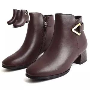 여성 가죽 첼시부츠 앵글 편한 구두 신발