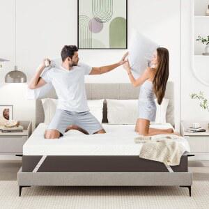 4인치 매트리스 주입 메모리 토퍼 쿨링 OEKO 획득 침대 위한 US 엑스트라 커버 TEX 인증 CERTIPUR 탈착식