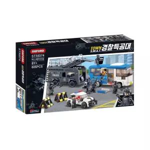 OXFORD 버스 테러 진압 경찰 특공대 장난감 블록 학습교재 수업교구 어린이 선물