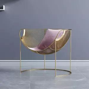 라탄의자 1인용 골드 원목 테라스 스튜디오 체어