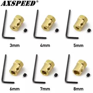AXSPEED 4PCS 모터 샤프트 커플 링 커플러 커넥터 슬리브 어댑터 12mm 휠 16 진수 RC 보트 자동차 비행기