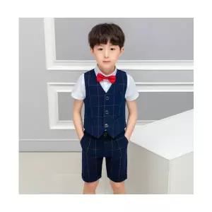 팜므 [대여] 아동 주니어 여름 레드보타이 체크 정장세트설날