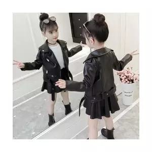 팜므 초등학생 여아 주니어 봄 블랙 가죽 자켓 치마세트설날