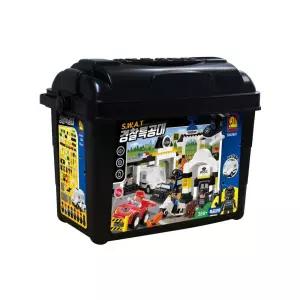 OXFORD 경찰 헬리콥터+버스+승용차+오토바이 출동 장난감 블록 학습교재 수업교구 어린이 선물