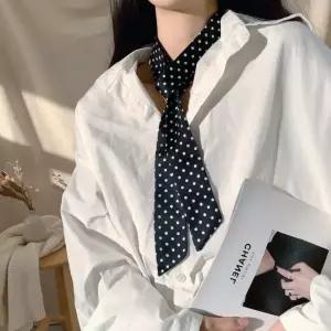 [신세계라이브쇼핑][옷자락] 여성 도트 무늬 미니 포인트 패션 스카프