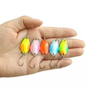 인공 스푼 낚시 미끼 금속 2g/1g Isca 태클 송어