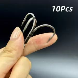 수제 연마 삼날 갈고리 강화 낚시 바늘 삼각 로드 바브 철판 도구 10개