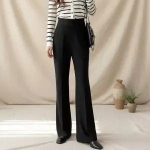 [옷자락] 여성 하이웨이스트 스판 밴딩 부츠컷 슬랙스 오피스웨어