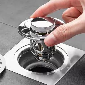 버튼식 팝업 물마개 욕실 세면대 배수구 마개 캡 세면대마개