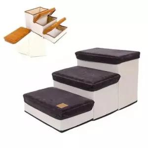 3단계단 애견용 수납형 3단 계단 쿠션감 약35x60cm