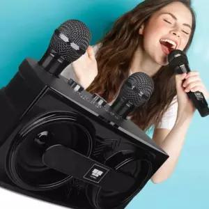 [원사안전] 듀얼 앰프 방기기 노래 가정용 무선 마이크 노래방 방 NV81 AMP30 블루투스 나비 (본품)