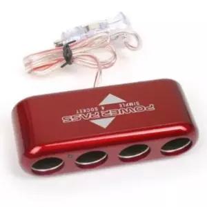 차량용멀티소켓 심플형 파워패스 4구멀티소켓 4컬러 차량용 4구시거잭