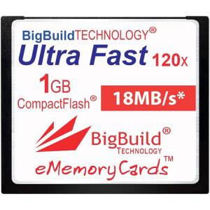 eMemoryCards 1GB 초고속 18MB /s CompactFlash 메모리 카드는 10D /20D /30D /40D /50D /1D /1D /5D /5D /7D I /III /IV, D, 올림푸스 E, , 라이카 S 카메라와 호환됩니다