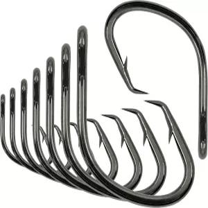 블루윙 와이드 갭 오프셋 서클 훅 빅 게임 스테인리스 스틸 회전 라이브 미끼 담수 및 염수용 링