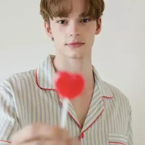 [lunaluz](신세계 사우스시티)남성 빌리ST 코튼 반소매 카라넥 투피스 잠옷