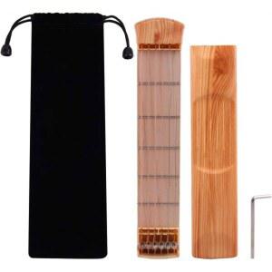 포켓 기타 나무 색상 연습 휴대용 바디 오른손 초보자 트레이너 기차 페인트 핑거링