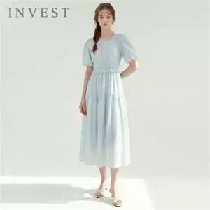 [인베스트] 볼륨소매스모킹셔링원피스_INI6M3OP3541