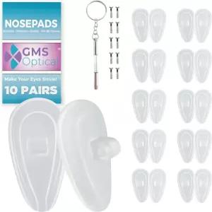 S 광학 컴포트 라인 안경 선글라스 나사가 달린 수리 키트용 에어백 삽입 소프트 실리콘 코 패드 미끄럼