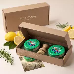[선물포장] 프리미엄 프랑스 세정제 피에르다르장 기프트세트 (본품2+팟브러쉬)