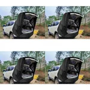 차량용텐트 차박 트렁크텐트 130x100x160cm 일반형 블랙 카텐트