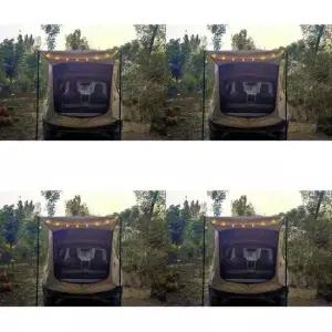 차량용텐트 차박 트렁크텐트 130x100x160cm 폴대형 카키 카텐트 차량도킹텐트