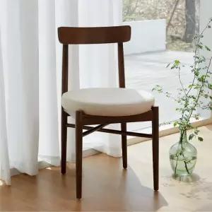 [베스트리빙] 로나 원목의자 (가죽좌판) 인테리어 카페의자 2Colors 1개