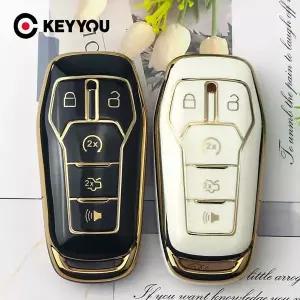 호환  KEYYOU 1PCS TPU 자동차 키 케이스 Fob For Ford Fusion Mondeo Mustang F-150 Explorer Edge 2015 2